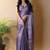 Purple poly chiffon saree