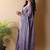 Purple poly chiffon saree
