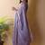 Purple poly chiffon saree