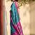 Multicolor ethnic motifs silk blend handloom pochampally saree