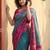 Multicolor ethnic motifs silk blend handloom pochampally saree