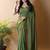 Olive silk cotton saree with blouse piece