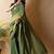 Olive silk cotton saree with blouse piece