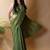 Olive silk cotton saree with blouse piece