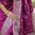 Purple woven design zari silk blend handloom banarasi saree
