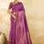 Purple woven design zari silk blend designer banarasi saree