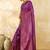 Purple woven design zari silk blend designer banarasi saree