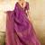 Purple woven design zari silk blend designer banarasi saree