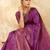 Purple woven design zari silk blend designer banarasi saree
