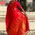 Red woven design zari silk blend designer banarasi saree