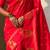 Red woven design zari silk blend designer banarasi saree