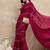 Magenta striped sequinned satin designer saree
