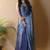 Blue saree with blouse piece