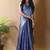 Blue saree with blouse piece