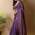 Purple silk cotton saree with blouse piece