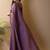 Purple silk cotton saree with blouse piece