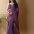 Purple silk cotton saree with blouse piece