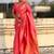 Pink woven design zari silk blend designer banarasi saree