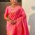 Pink woven design zari silk blend designer banarasi saree