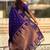 Purple woven design zari silk blend designer banarasi saree