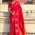 Pink woven design zari banarasi saree with blouse piece