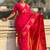 Pink woven design zari banarasi saree with blouse piece