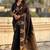 Black woven design zari silk blend designer banarasi saree
