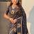 Black woven design zari silk blend designer banarasi saree