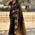 Black woven design zari silk blend designer banarasi saree