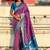 Purple woven design zari banarasi saree with blouse piece