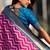 Magenta floral zari silk blend designer banarasi saree
