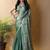 Sea green saree with blouse piece