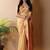Yellow silk cotton saree with blouse piece
