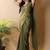 Olive poly georgette saree