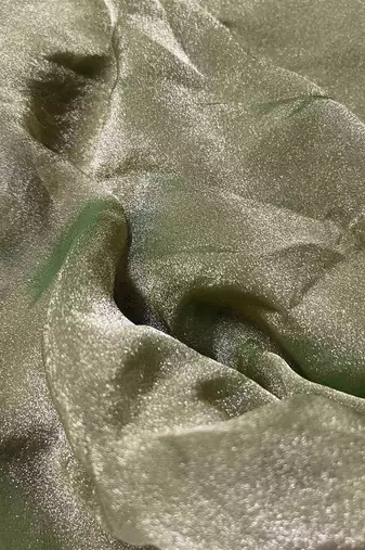 Olive poly georgette saree