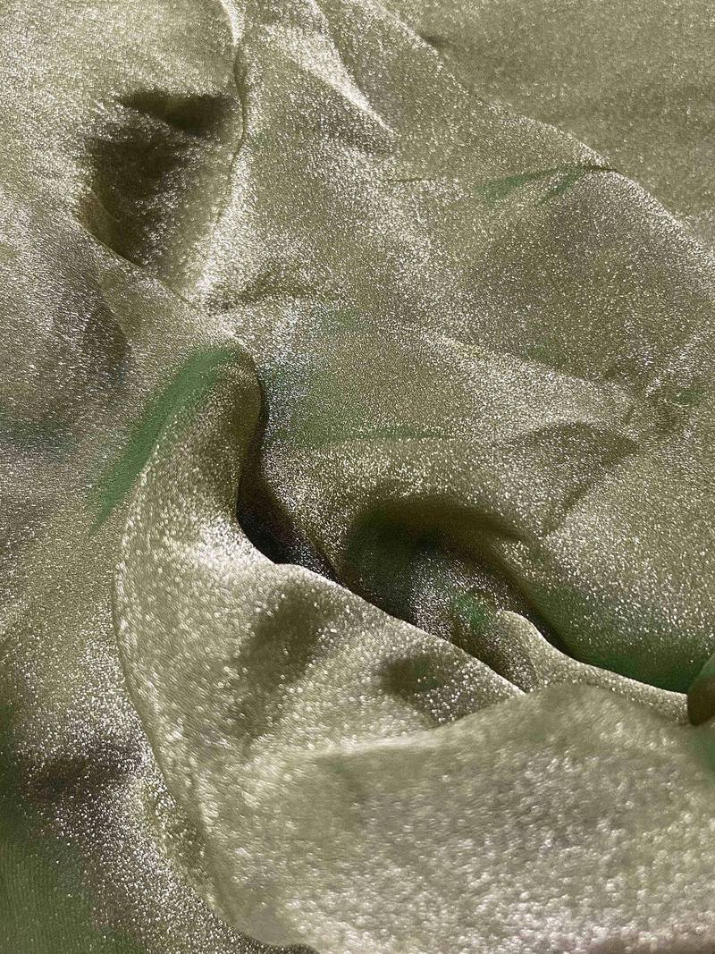 Olive poly georgette saree
