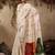 Off white cream woven design cotton linen soft silk saree