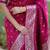 Magenta ethnic motifs zari silk blend heavy work banarasi saree