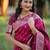 Magenta ethnic motifs zari silk blend heavy work banarasi saree