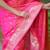 Pink ethnic motifs zari silk blend handloom banarasi saree