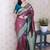 Purple ethnic motifs zari silk blend banarasi saree