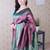 Purple ethnic motifs zari silk blend banarasi saree
