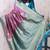 Purple ethnic motifs zari silk blend banarasi saree