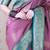 Purple ethnic motifs zari silk blend banarasi saree