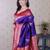 Purple ethnic motifs zari silk blend heavy work banarasi saree