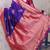 Purple ethnic motifs zari silk blend heavy work banarasi saree