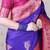 Purple ethnic motifs zari silk blend heavy work banarasi saree