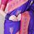 Purple ethnic motifs zari silk blend heavy work banarasi saree
