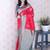 Red ethnic motifs zari silk blend banarasi saree