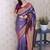 Purple ethnic motifs zari silk blend heavy work banarasi saree